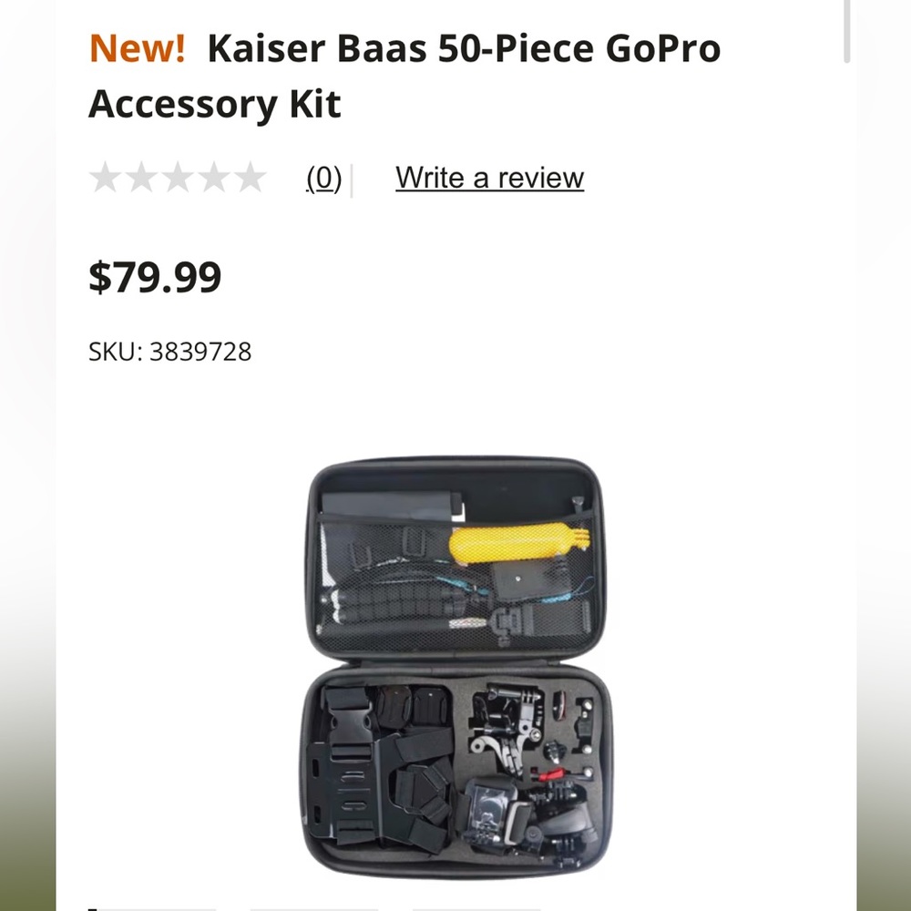 50 Piece go pro Hero Accessories